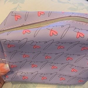 Purple and Pink Heart Women's cosmetic bag